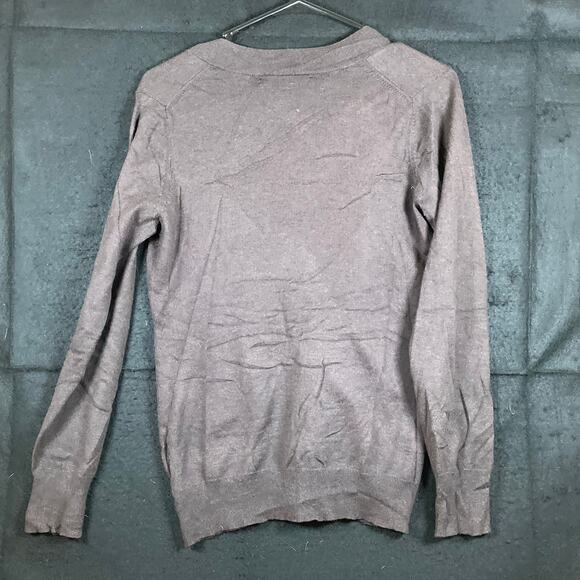 Banana Republic Women Sweater Brown Pullover V Neck Silk Cashmere Wool Stretch S - Picture 10 of 12